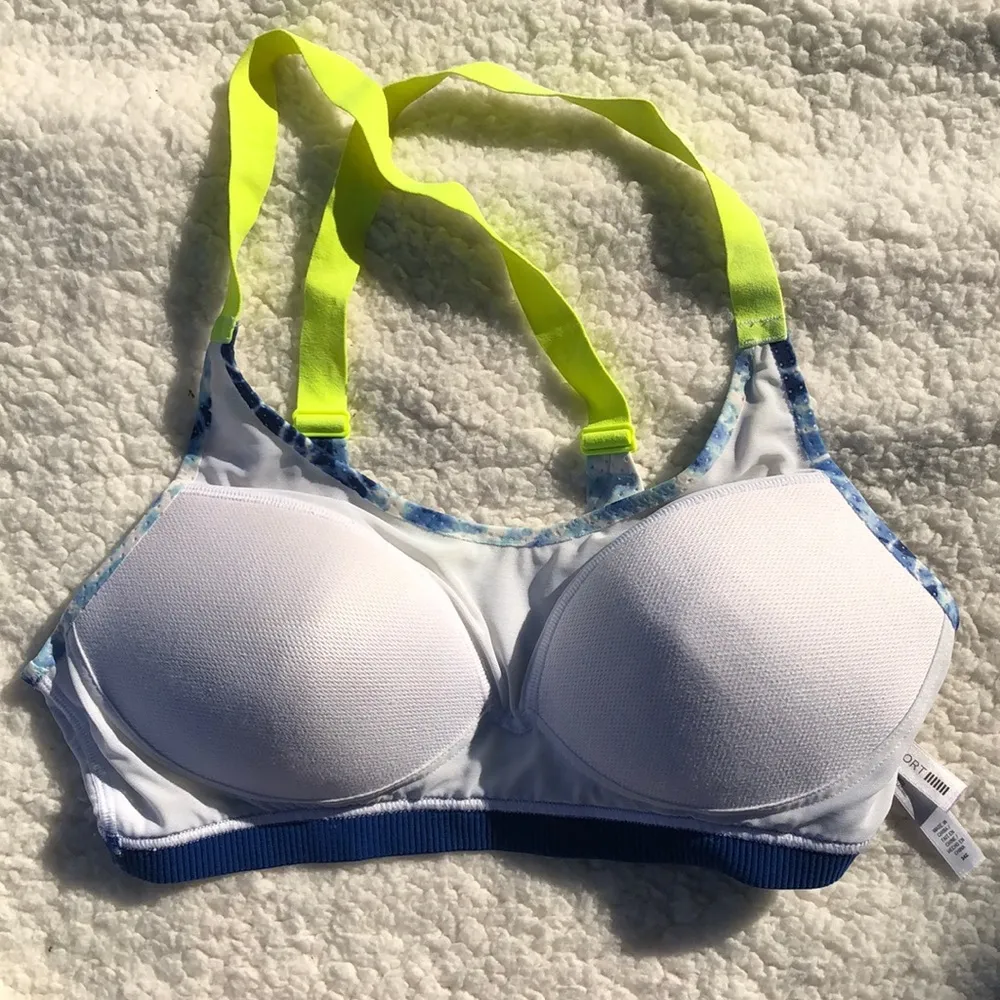 Victoria’s Secret VSX Sports Bra Tie Dye Blue 34C - Image 9