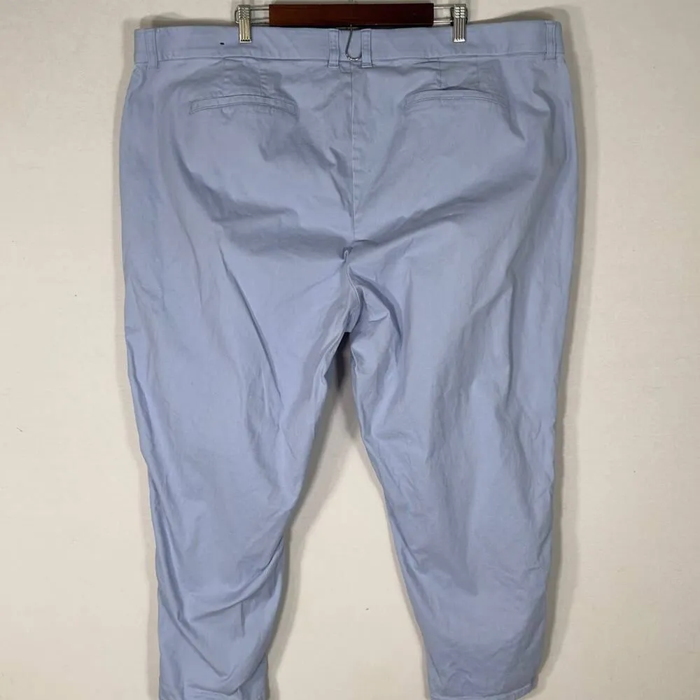 Lane Bryant Periwinkle Ruffle Side Cropped Pants Women's Plus Size 28 - Image 2