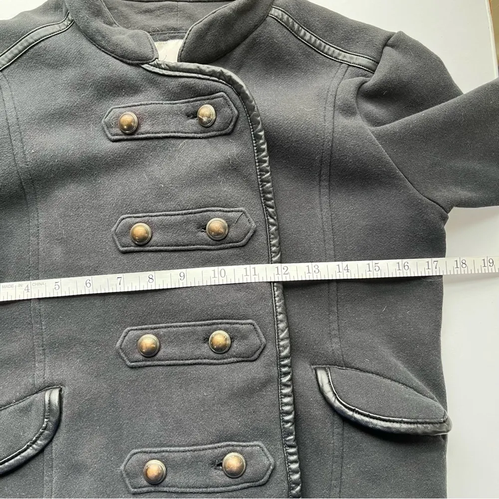 Aeropostale Button Up Military Style Fall Spring coat jacket Black Medium - Image 7