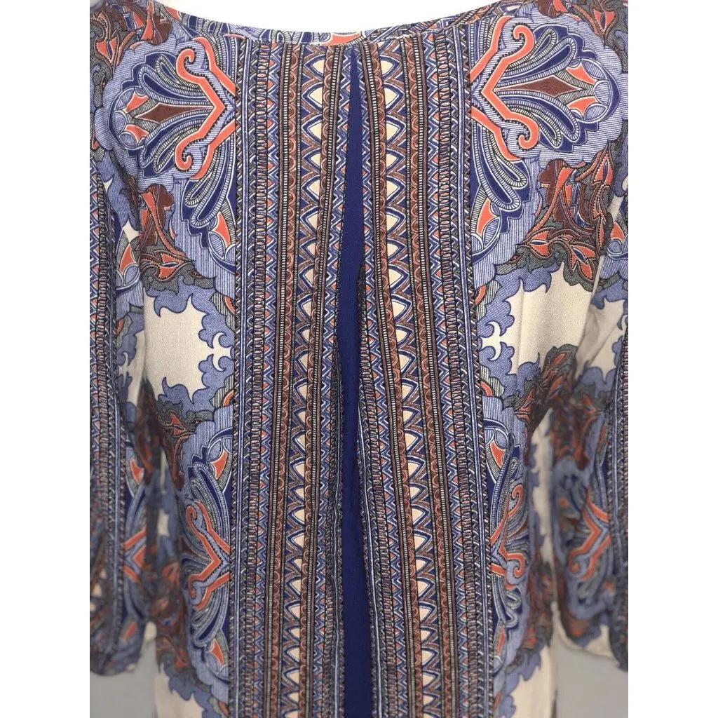 Glam ~ Cute Shift Dress With V~Neck Blue  ~ Small - Image 6