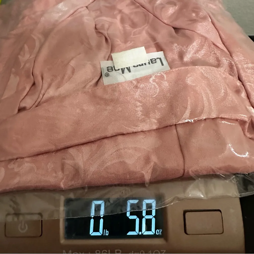 Vintage Laura Mae Pink Satin Baroque Floral Draped Blouse 12 | Silky Retro Glam - Image 8