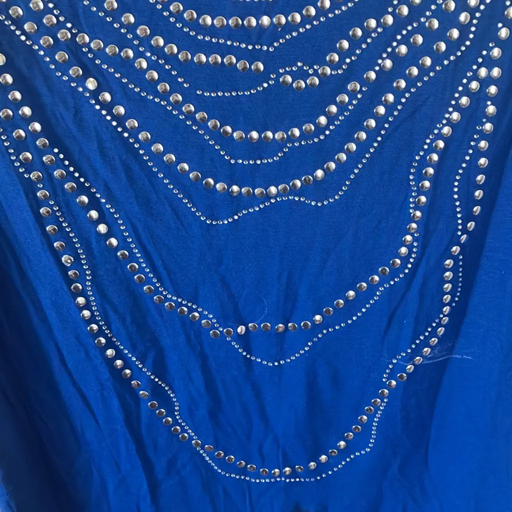 FINAL MARKDOWN August Silk Blue Embellished Women's Top large - Image 2