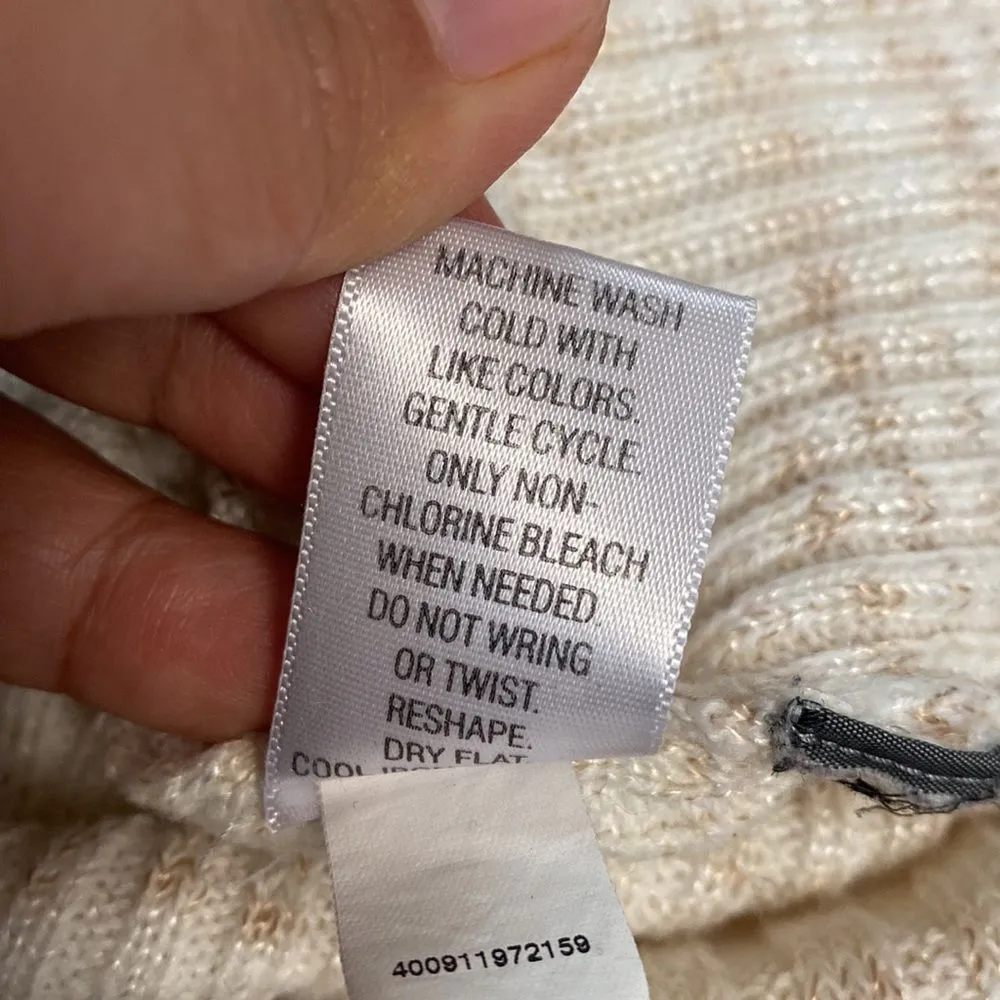 Women’s Large DANA BUCHMAN Long Sleeve Pullover Top Cowl Neck - Image 5