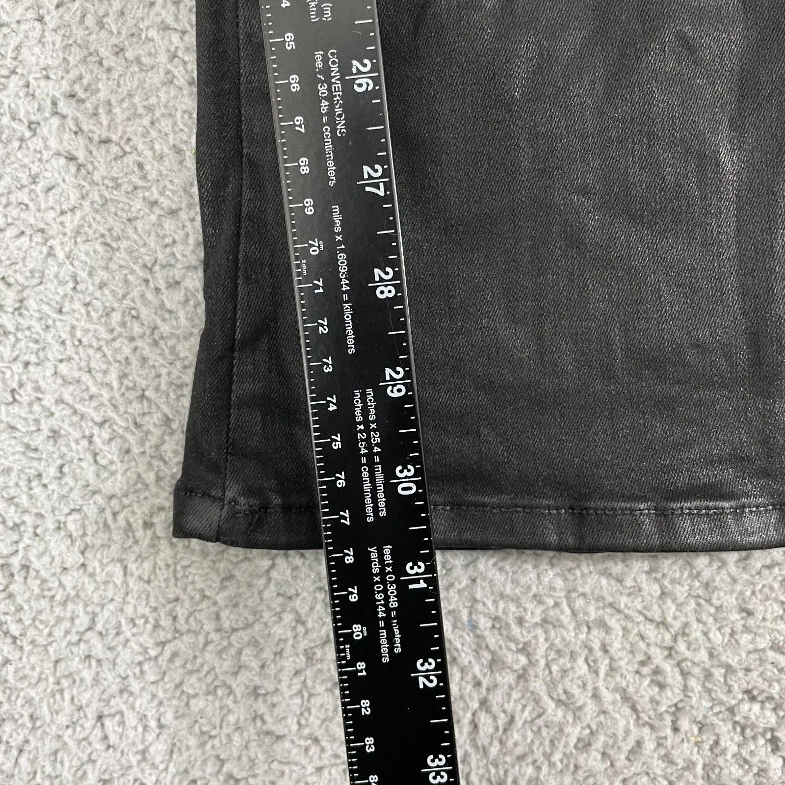 Frame The Jet Set Flare Jeans Women 1 Coated Noir High Rise Stretch Pull On Black Size undefined - Image 10