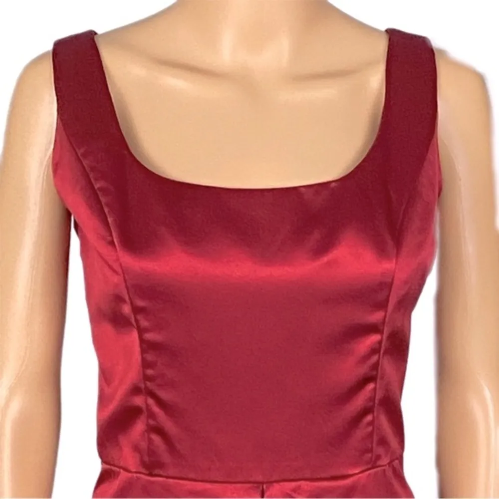 AFTER SIX red Taffeta A-line semi-formal or bridesmaid dress. Size 12. EUC - Image 2