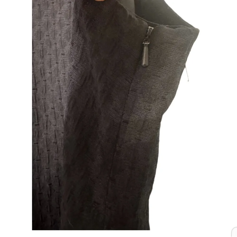 Tommy Hilfiger Navy V-Neck Jacquard Side Zipper Dress Size 12 - Image 4