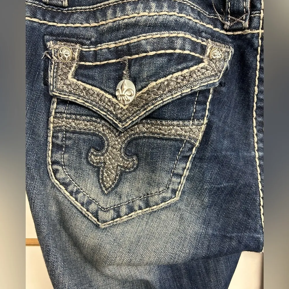 ROCK REVIVAL WOMEN'S JEN STRAIGHT LEG JEANS SIZE 29 - Image 6