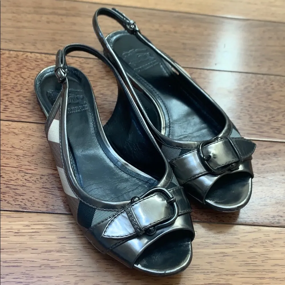 Burberry | Slingback Flats Peep-toe 36 Italian - Image 2