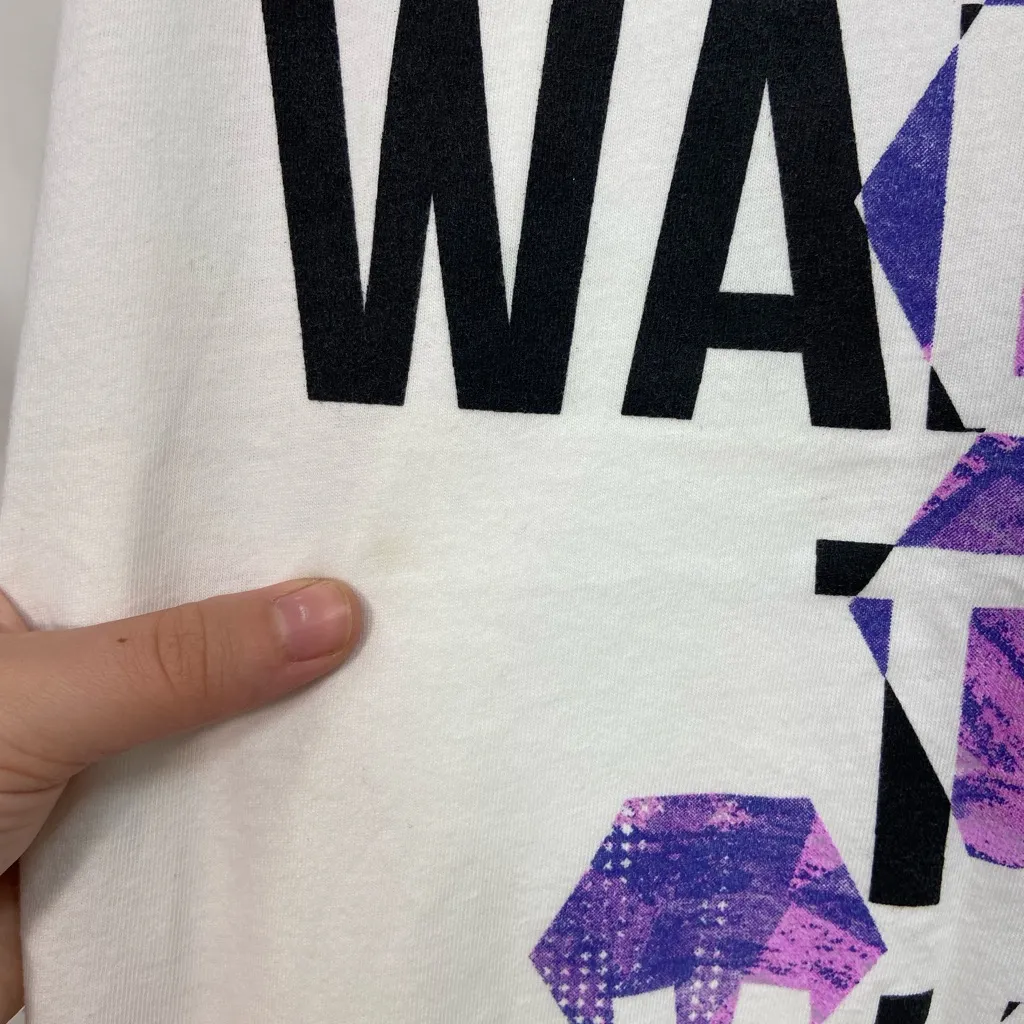 Tek Gear women’s white purple decal racerback active athletic tank top drytek XL - Image 3