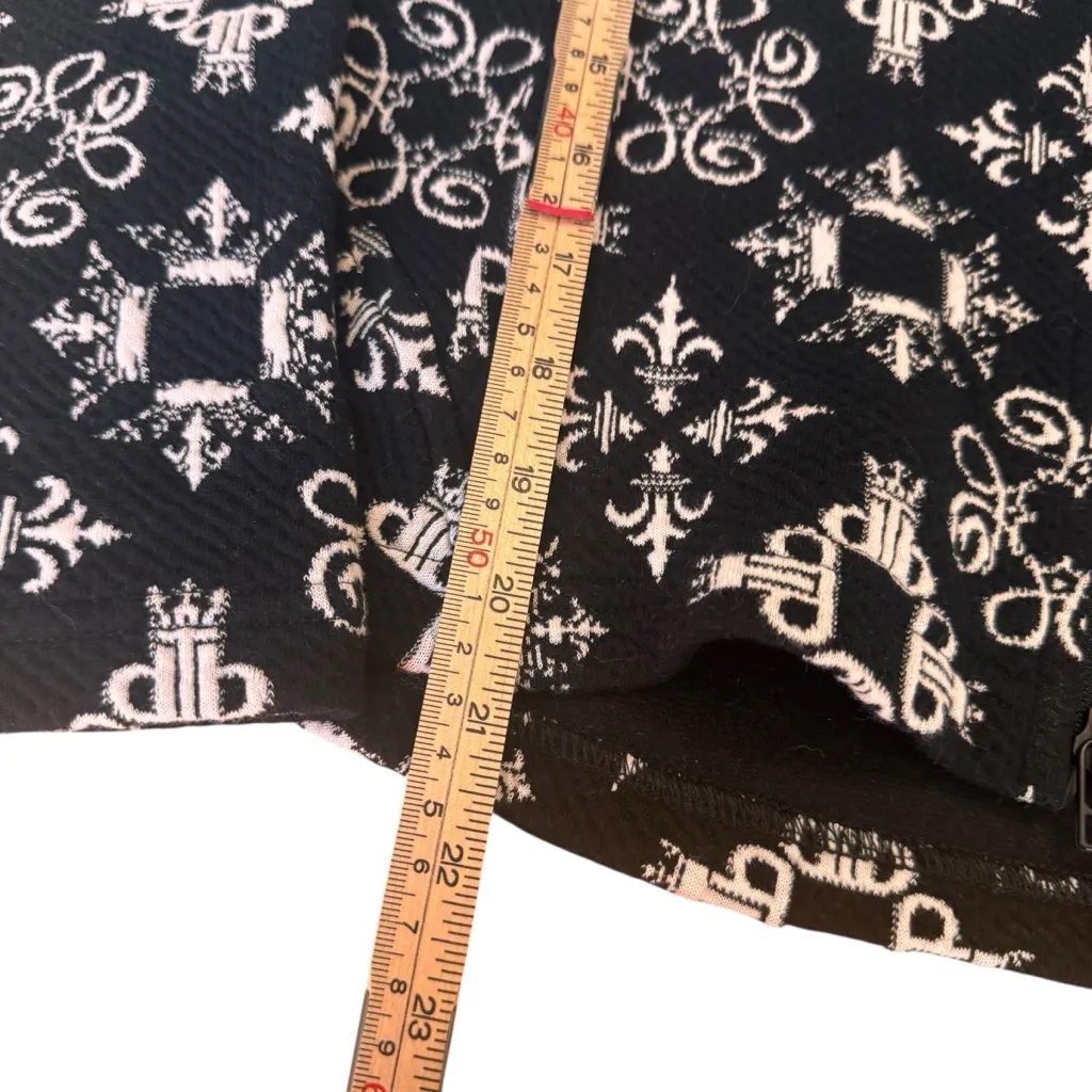 Tonia DeBellis Black White Textured Zip Jacket M - Image 10