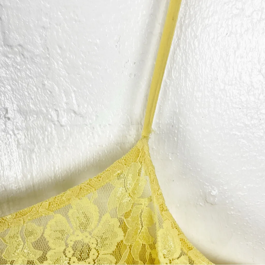 KAY UNGER 100% Silk Canary Yellow Spaghetti Straps Pleated Dress, Size 6 - Image 6