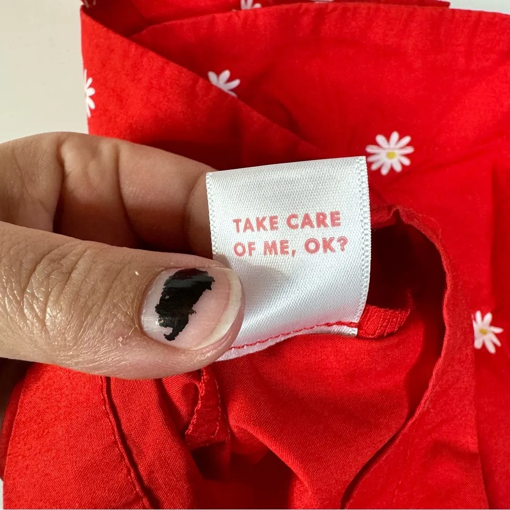 Ban.do Daisy Crop Tank Top Size Medium Red - Image 6