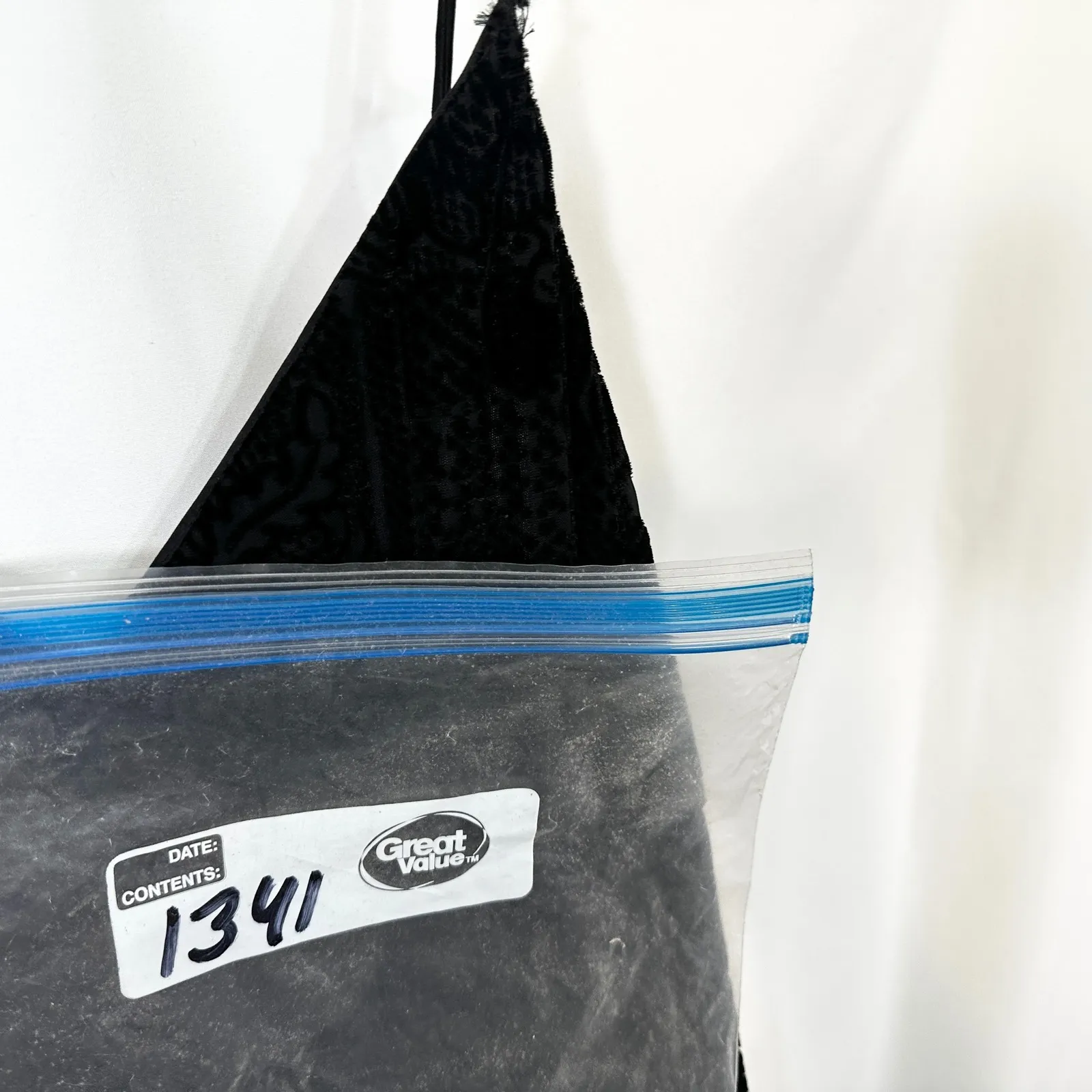 Onyx Nite 6 Dress Black Velvet Burnout‎ Hi Lo Spaghetti 90s Y2K Grunge Goth 1341 - Image 13