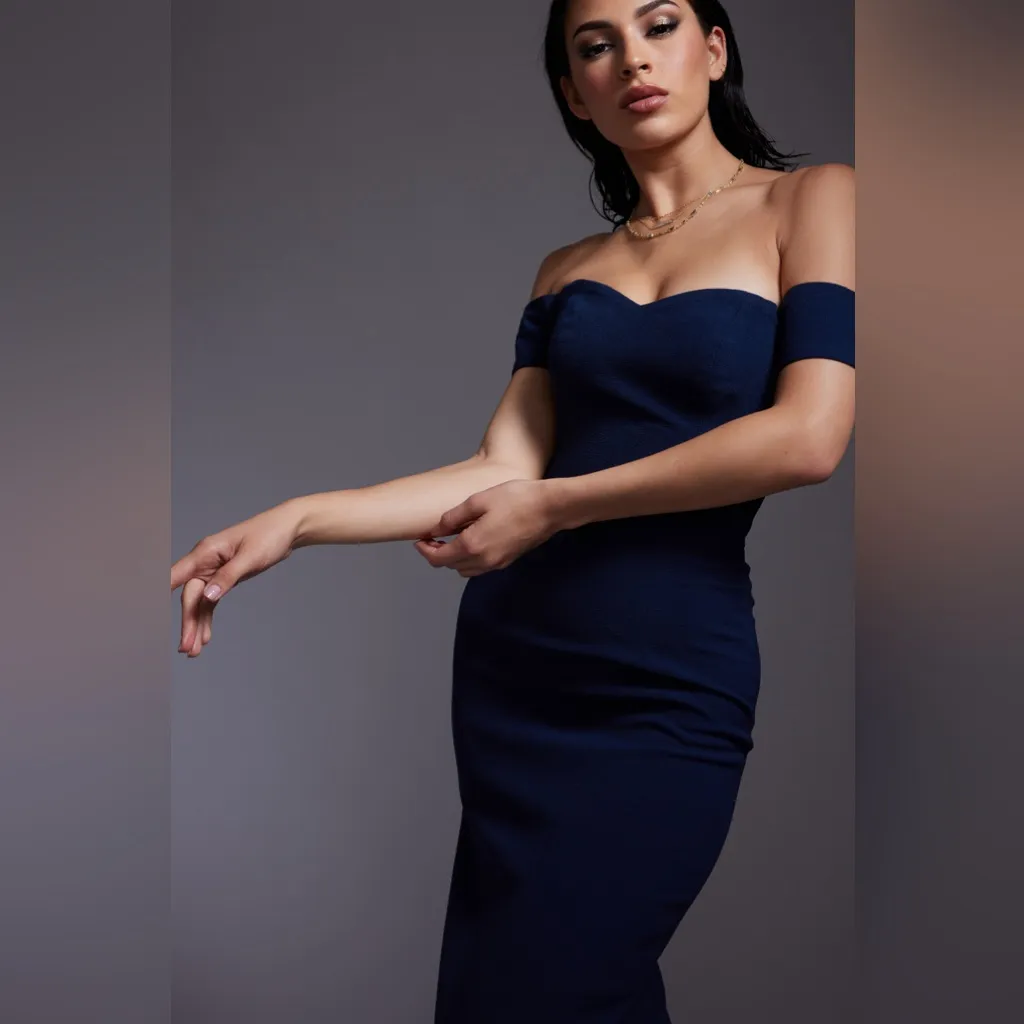 NWT Dress the Population Bailey Dress Midnight Blue Navy  Size M - Image 6