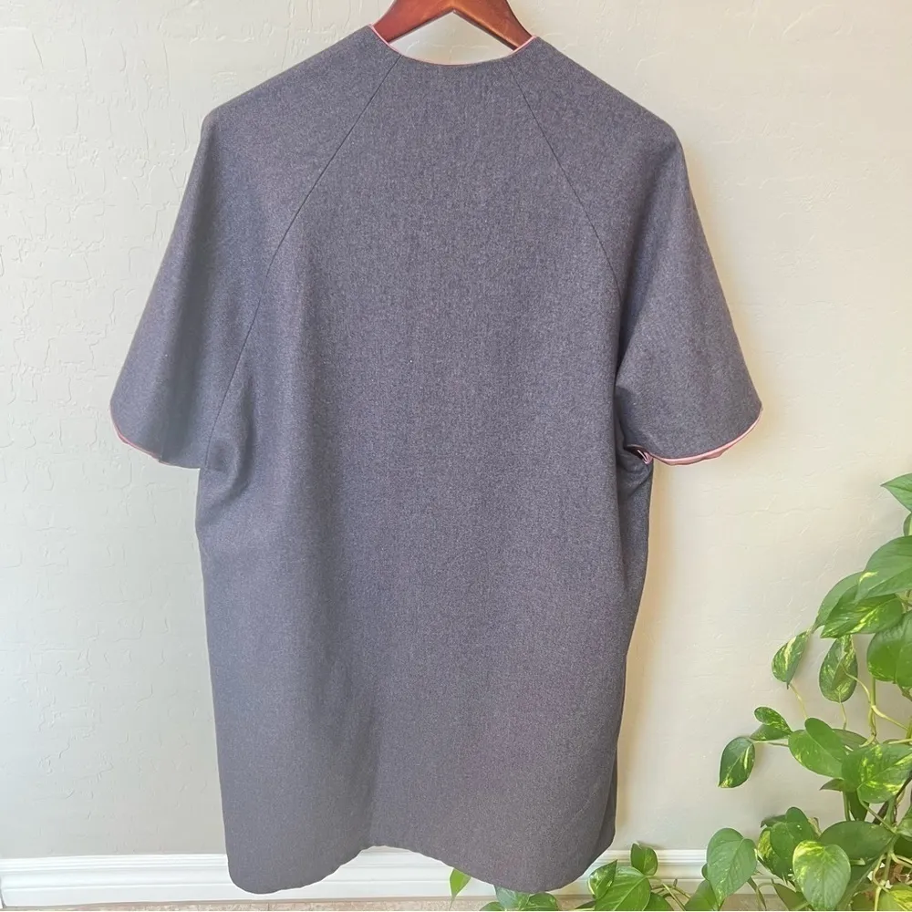 Opera Coat 1960s Wool custom Cape/overcoat,purple contrast satin purple lining Size L - Image 4