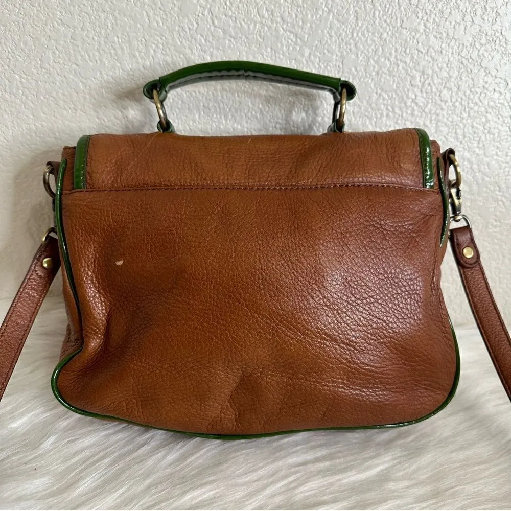 Anthropologie Pilcro Mahogany Brown Leather Crossbody Bag - Image 10