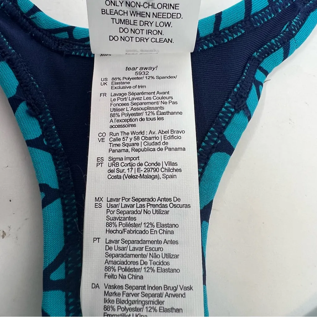 Moving Comfort Switch it up Racer sports bra in Azure woven size M Medium NWT - Image 7