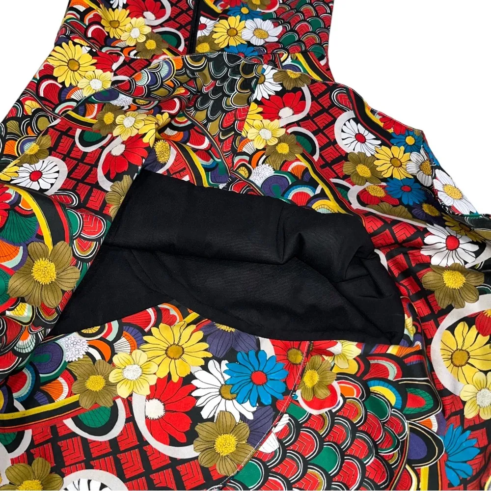 Alice + Olivia Kirby Ruffle Short Sleeve Floral Daisy Dress - Image 9