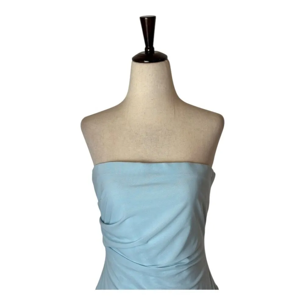 Bec+Bridge Dress Women 10 Dolphin Blue  Elzette Strapless‎ Asymmetric Midi NWT - Image 5