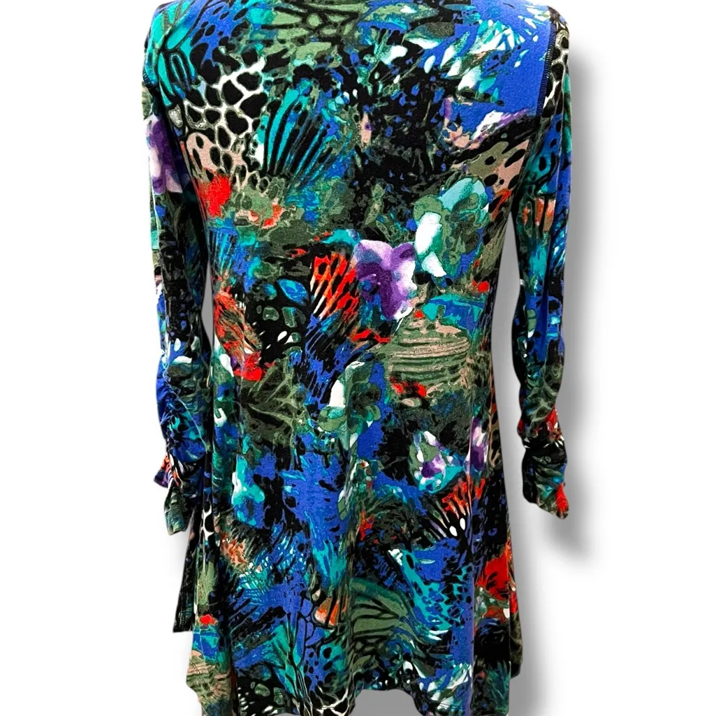 Philosophy Asymmetrical Colorful Tunic Top Artsy Vibrant Colors Size Small - Image 4