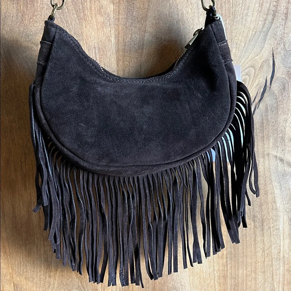 Marlon Firenze | Chocolate Leather Hobo Bag w/ Interchangeable Crossbody Strap Brown - Image 6