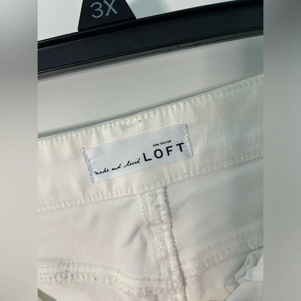 LOFT Ann Taylor “Made and Loved” Collection Curvy Skinny White Jeans Sz 8 - Image 16