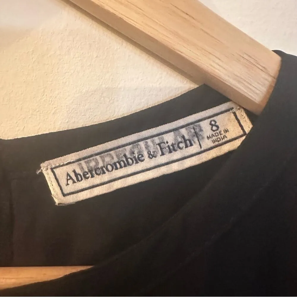 Abercrombie Black sheer Sleeve romper sz 8 Black Play Suit Long Sleeve Shorts - Image 5