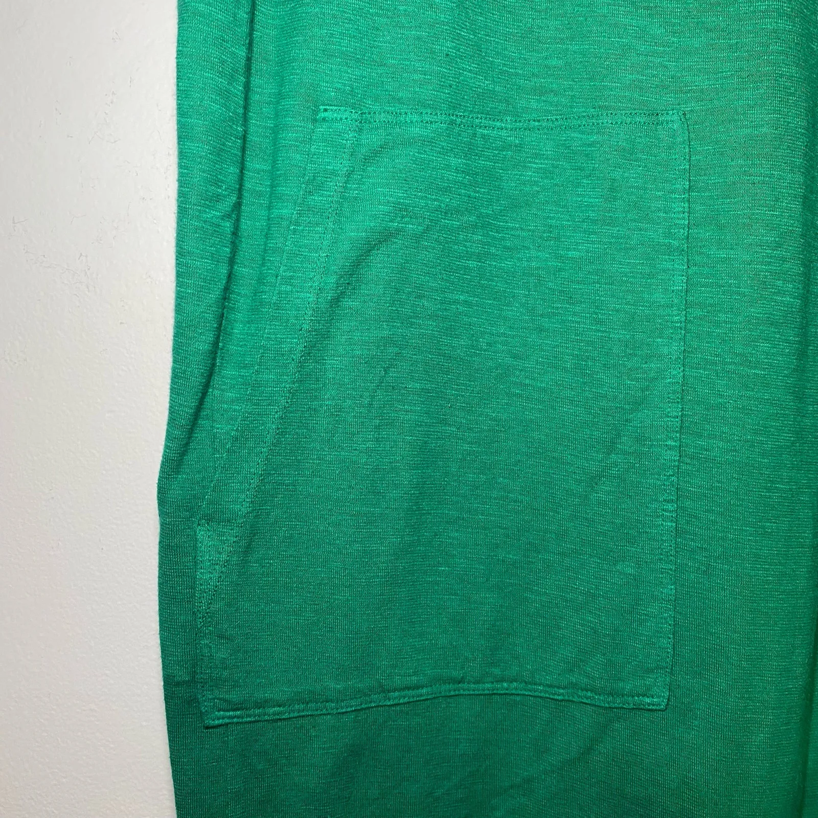 Eileen Fisher Cotton Hemp Green Oversized Shirt Dress Coverup Women's size XS - Image 3