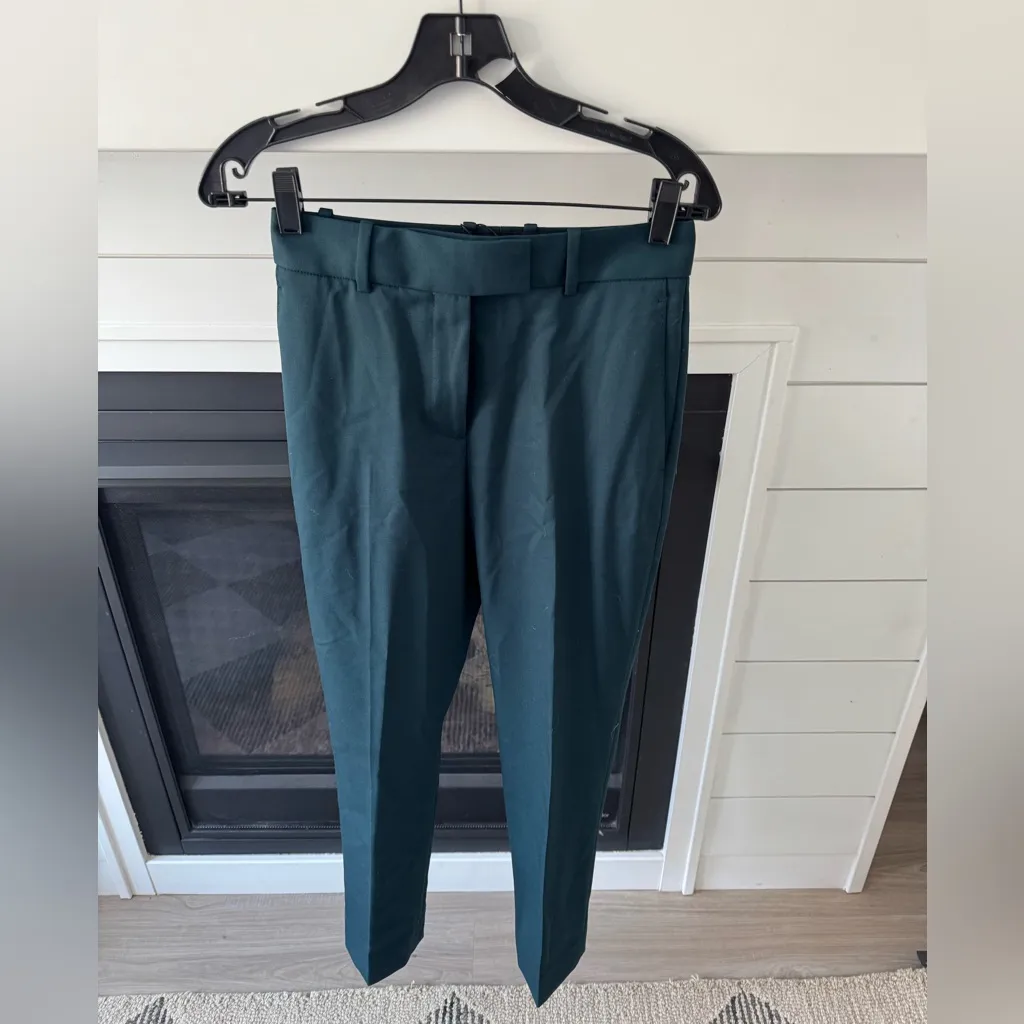 REISS Jade Slim Leg Trousers Green Size US 2 Petite NWT Wool Blend - Image 5