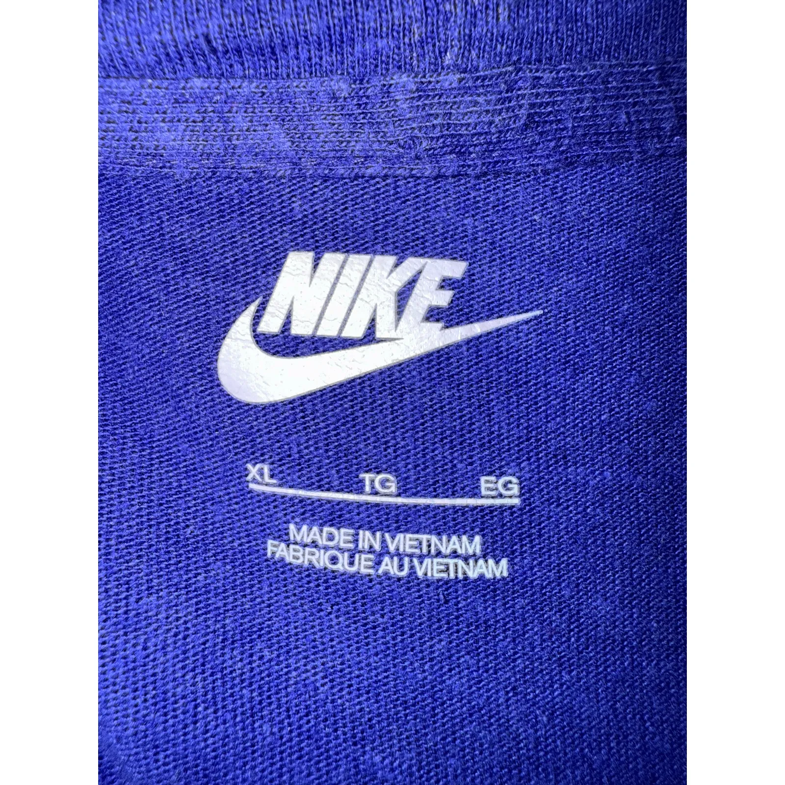 Women’s Nike Jacket size XL Blue Cotton Athletic Gym Work hoodie sweatshirt - Image 2