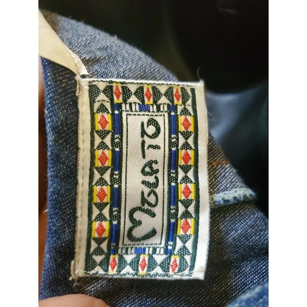 VTG Molato PANT SUIT Denim Blue SZ M - Image 7