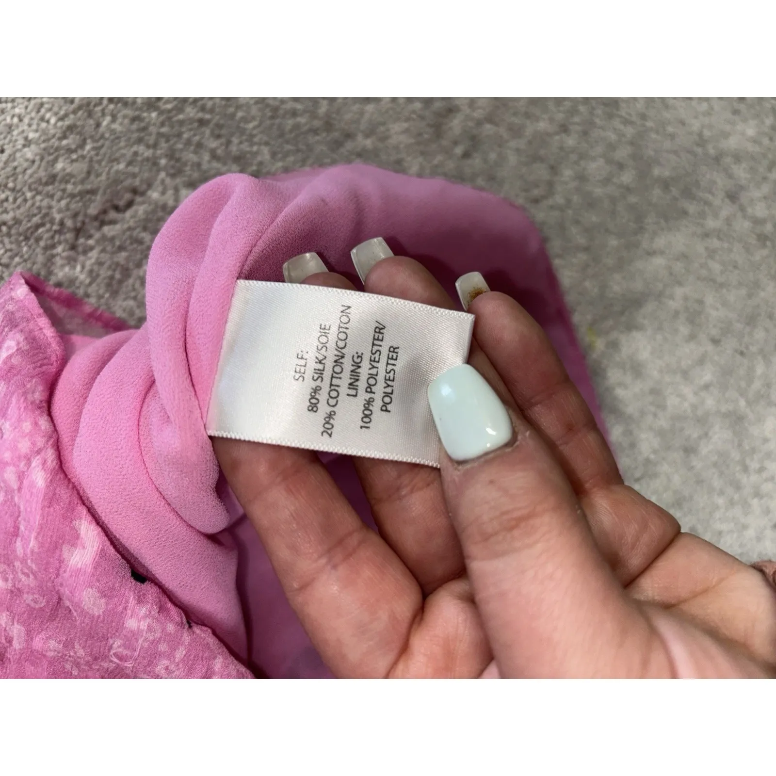 tanya taylor silk‎ blouse pink size 2 peasant - Image 4