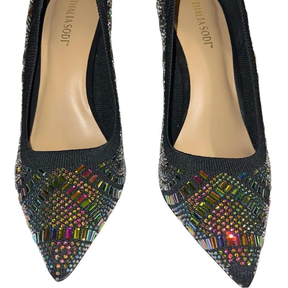 Thalia sodi stunning beaded black heels! New - Image 4
