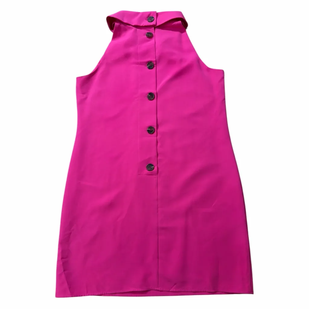 Sail to Sable Hydra Cowl Pink High Neck Sleeveless Dress - Image 2