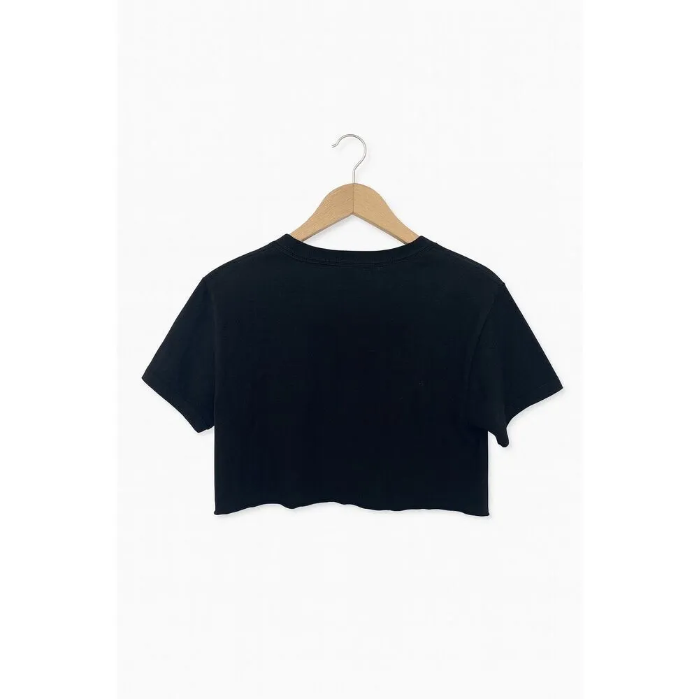 Love, Simon Rainbow Graphic Crop Top Women’s Size S | Pride LGBTQ+ Tee Black - Image 3