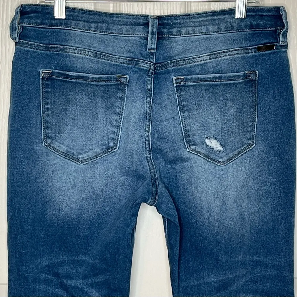 Kancan for Maurices Distressed Jeans Sz 31 Stretch Straight Leg High Rise Blue - Image 8