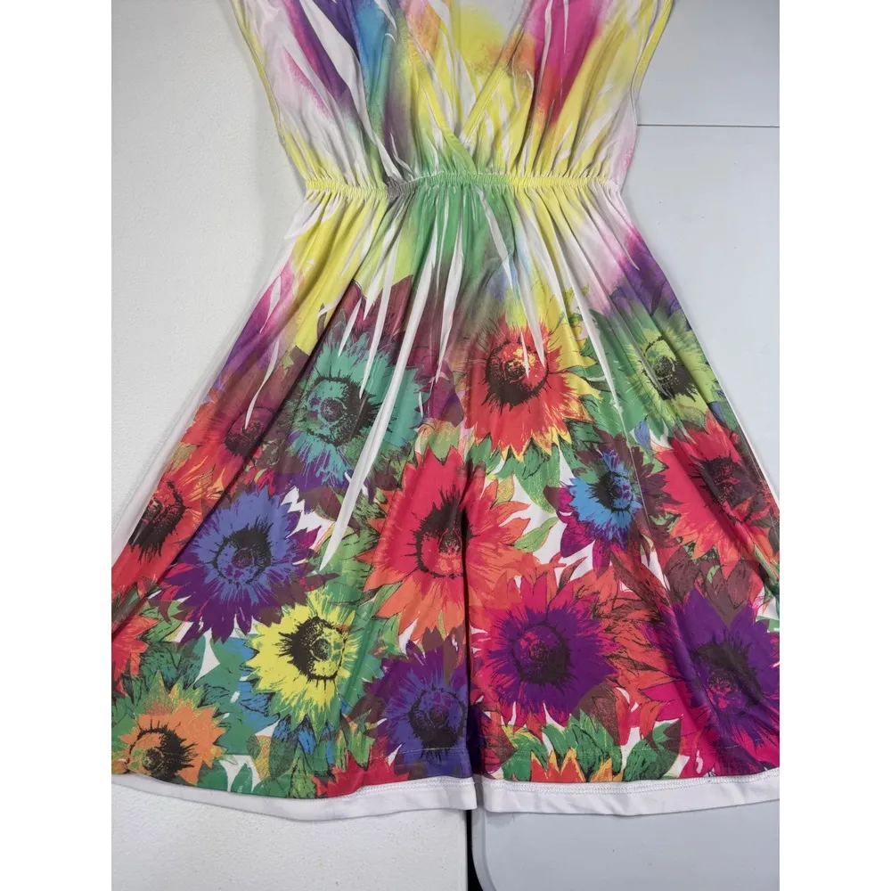 Belinda Rainbow Sunflower Dress V - Image 5