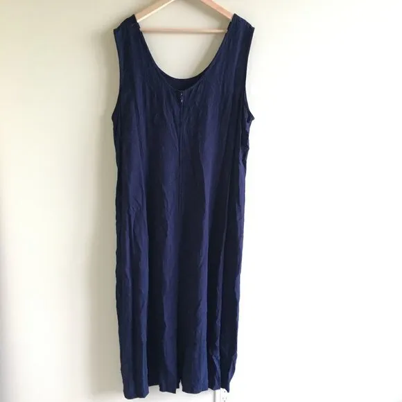 DRESSBARN‎ Navy Floral MAXI DRESS Sleeveless 22W - Image 5