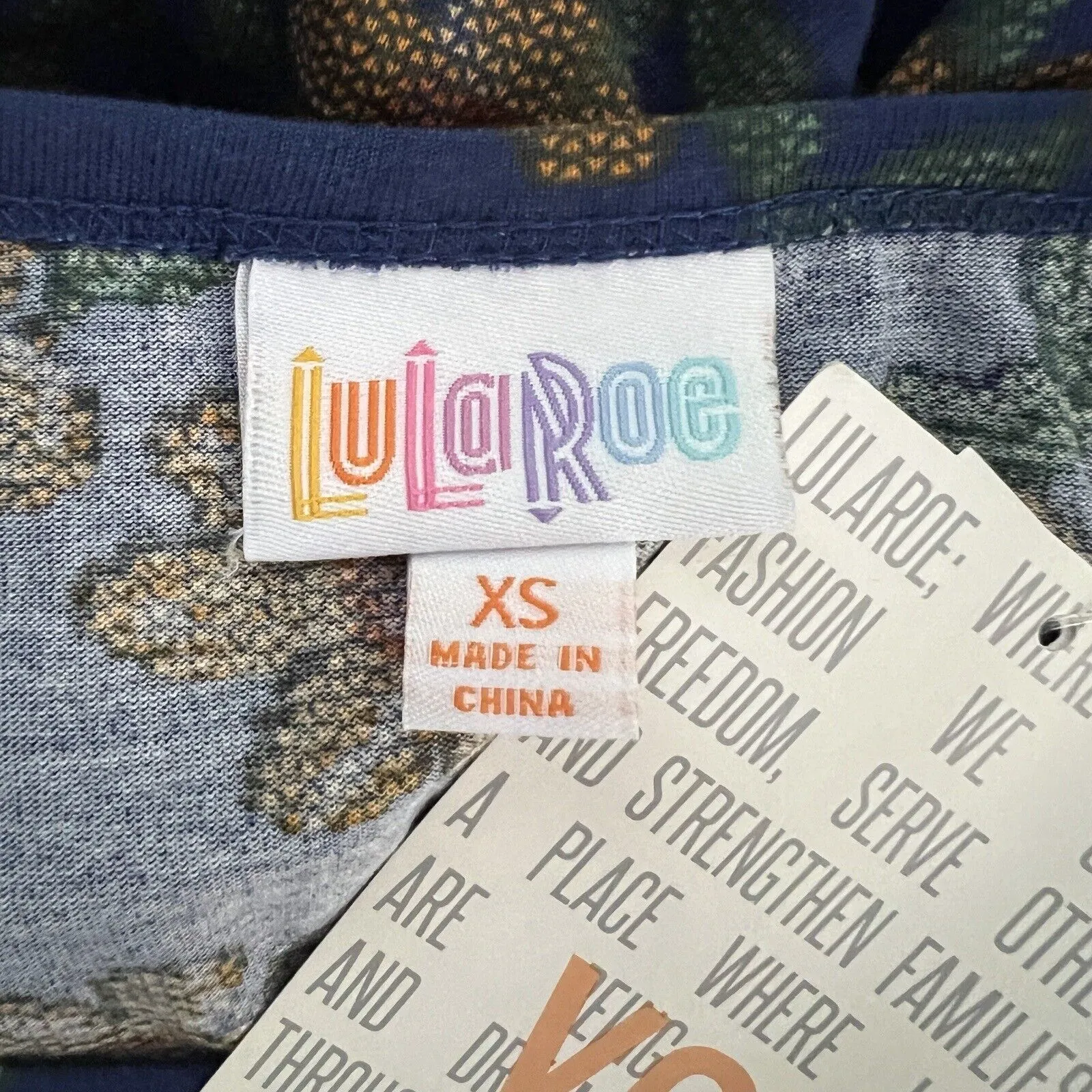 Lularoe Dress Women‎ XS Blue Yellow Floral Print Flowers Daisies A-Line Nicole - Image 7