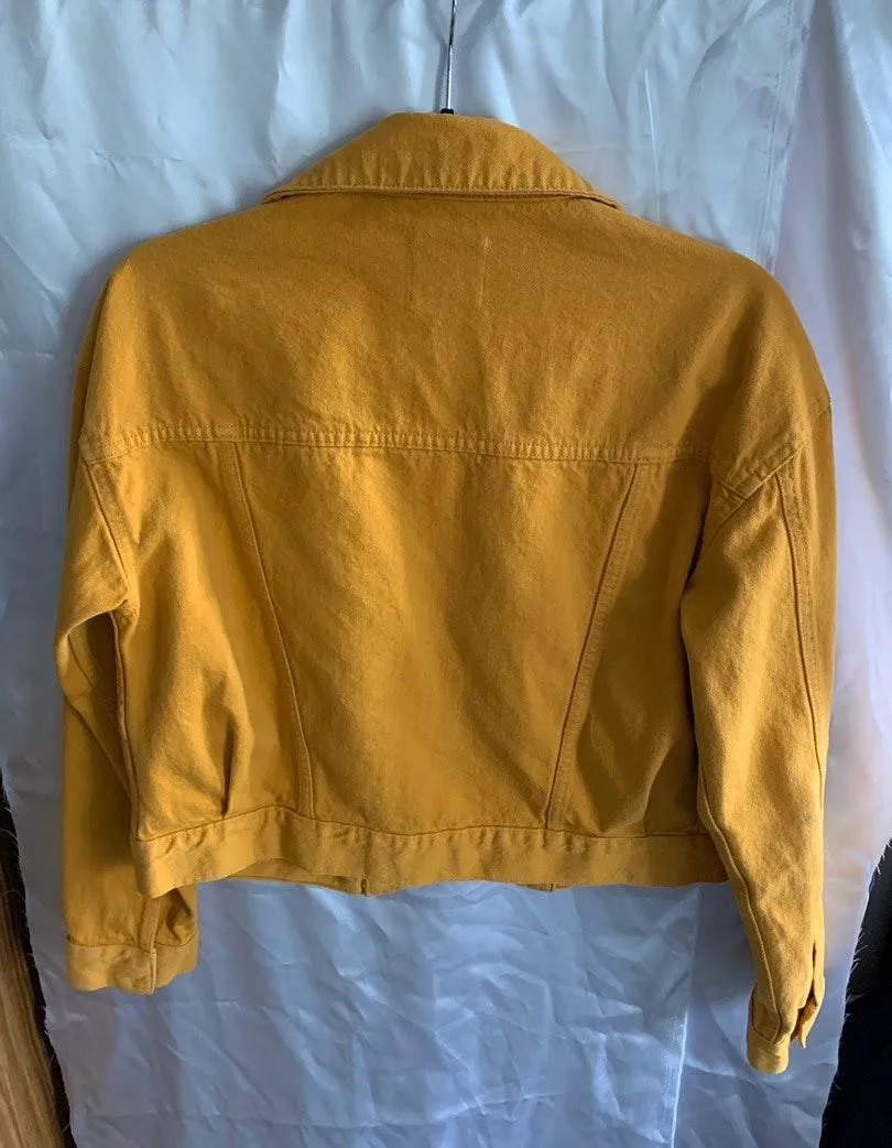 ZARA Cropped Denim Jacket - Image 4