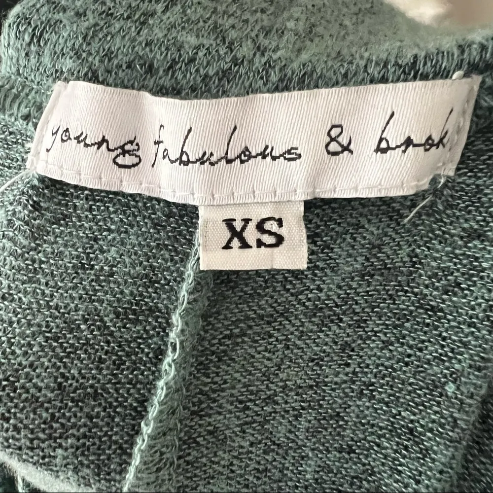 YOUNG, FABULOUS & BROKE Green Soft Knit Lounge Joggers - Image 6