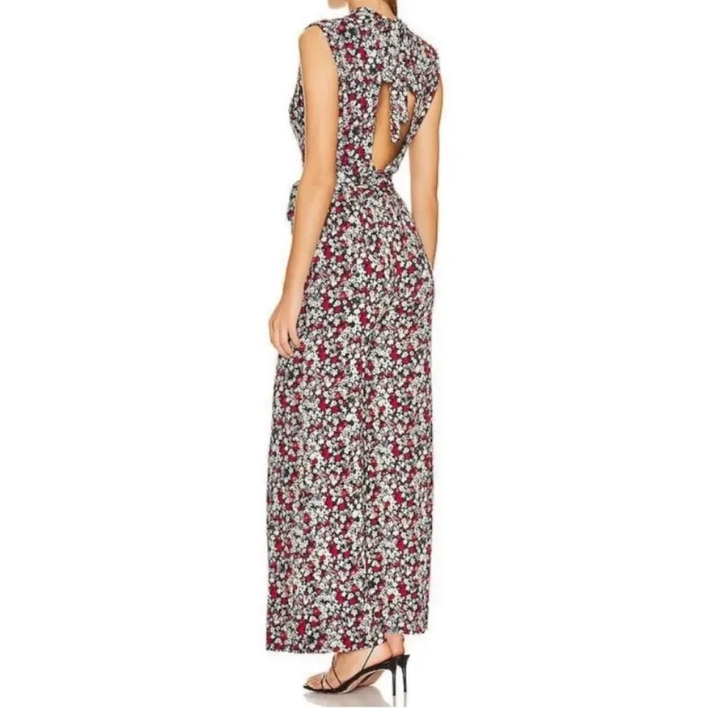 Free People Vibe Check floral jumpsuit tie waist and back sz XS - Image 3