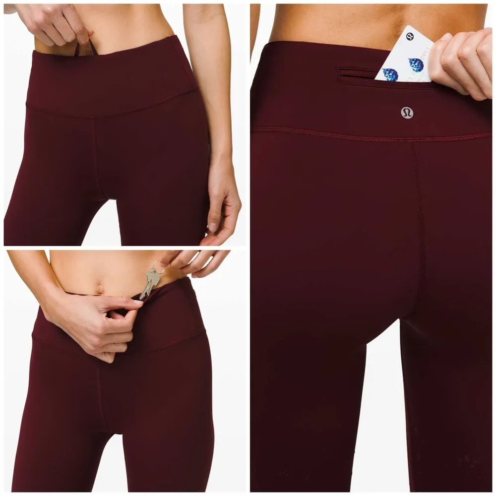 Lululemon Speed Wunder Mid-Rise Tight 28" *Speckle Shine Garnet/Garnet (Size 8) - Image 2
