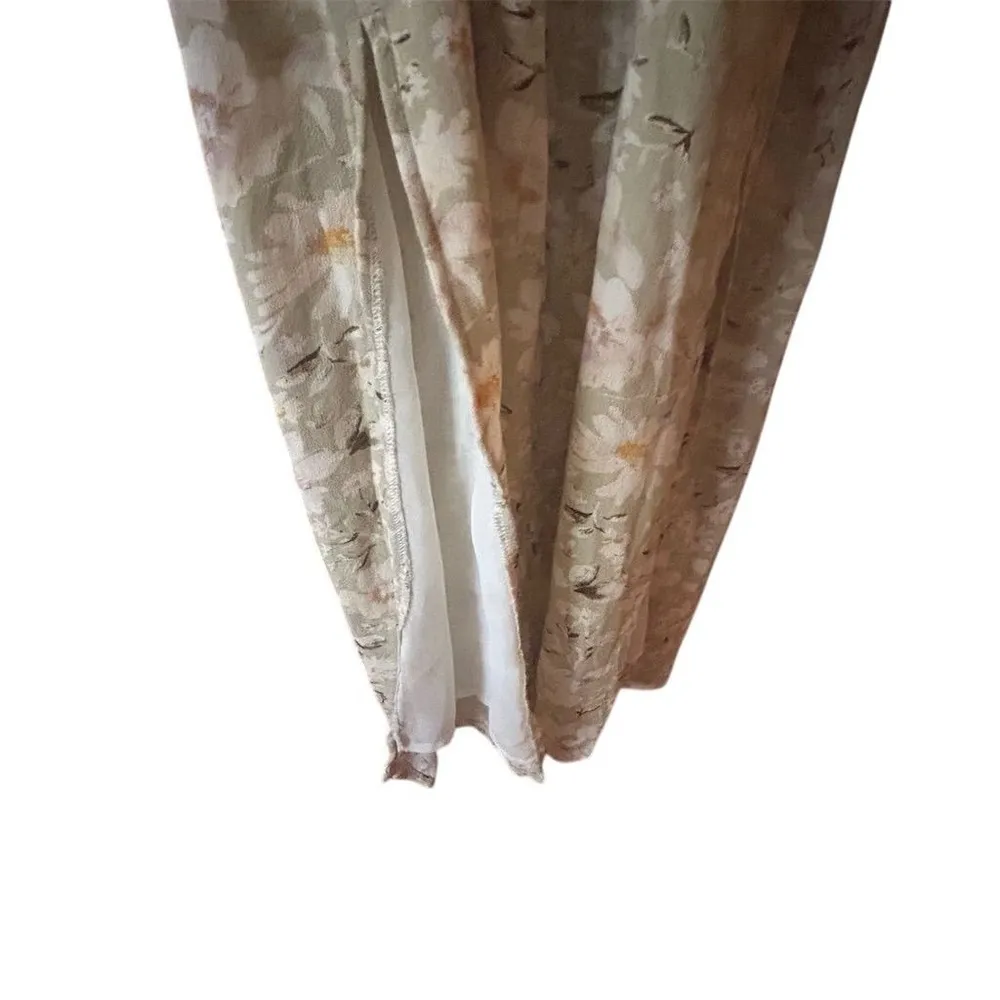 American Eagle Women's Floral Midi Slip Dress Green Size S Casual - Image 6