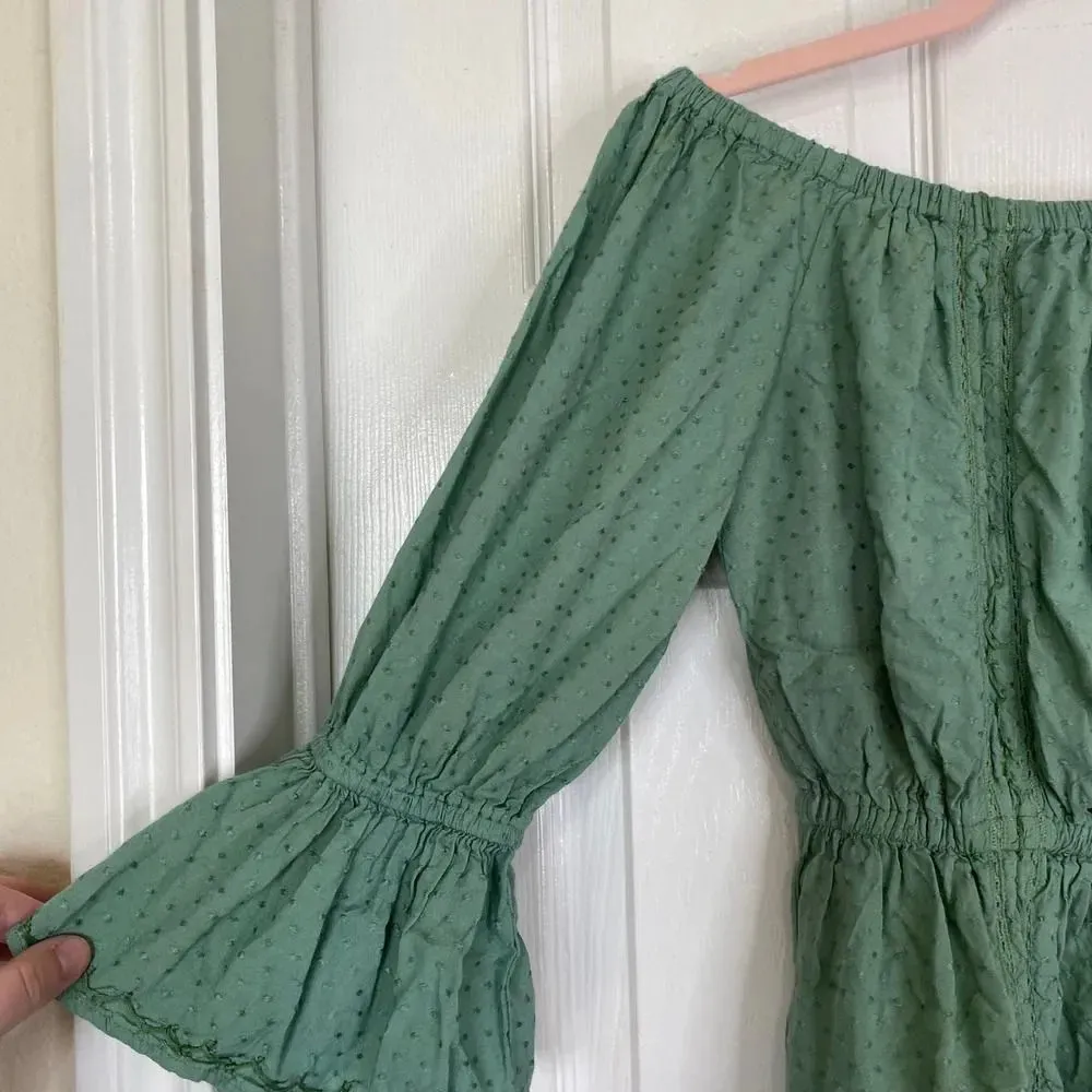 TULAROSA Luna Dress in Mint Green Peasant Boho Shabby Chic Romantic Size Small - Image 8