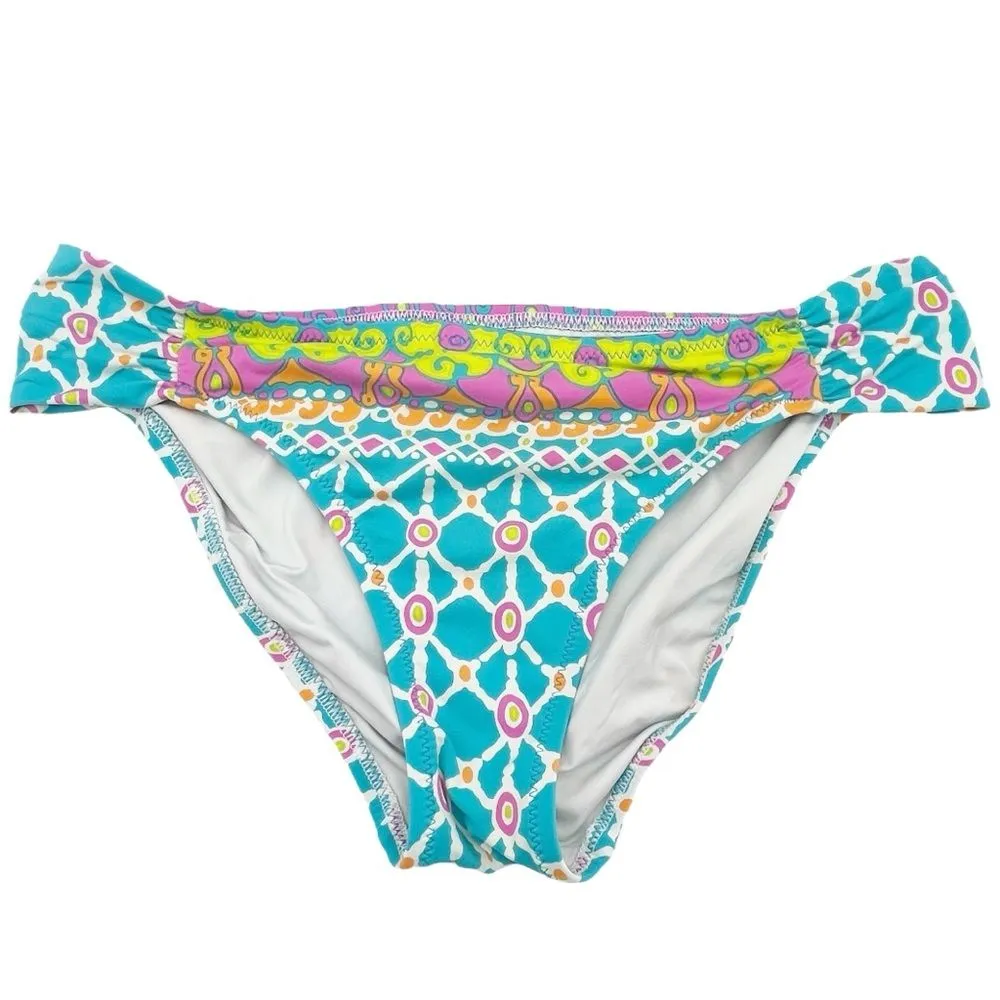 Trina Turk Venice Beach Twist Bandeau Bikini 2-Piece in Turquoise Combo Size 10 - Image 10