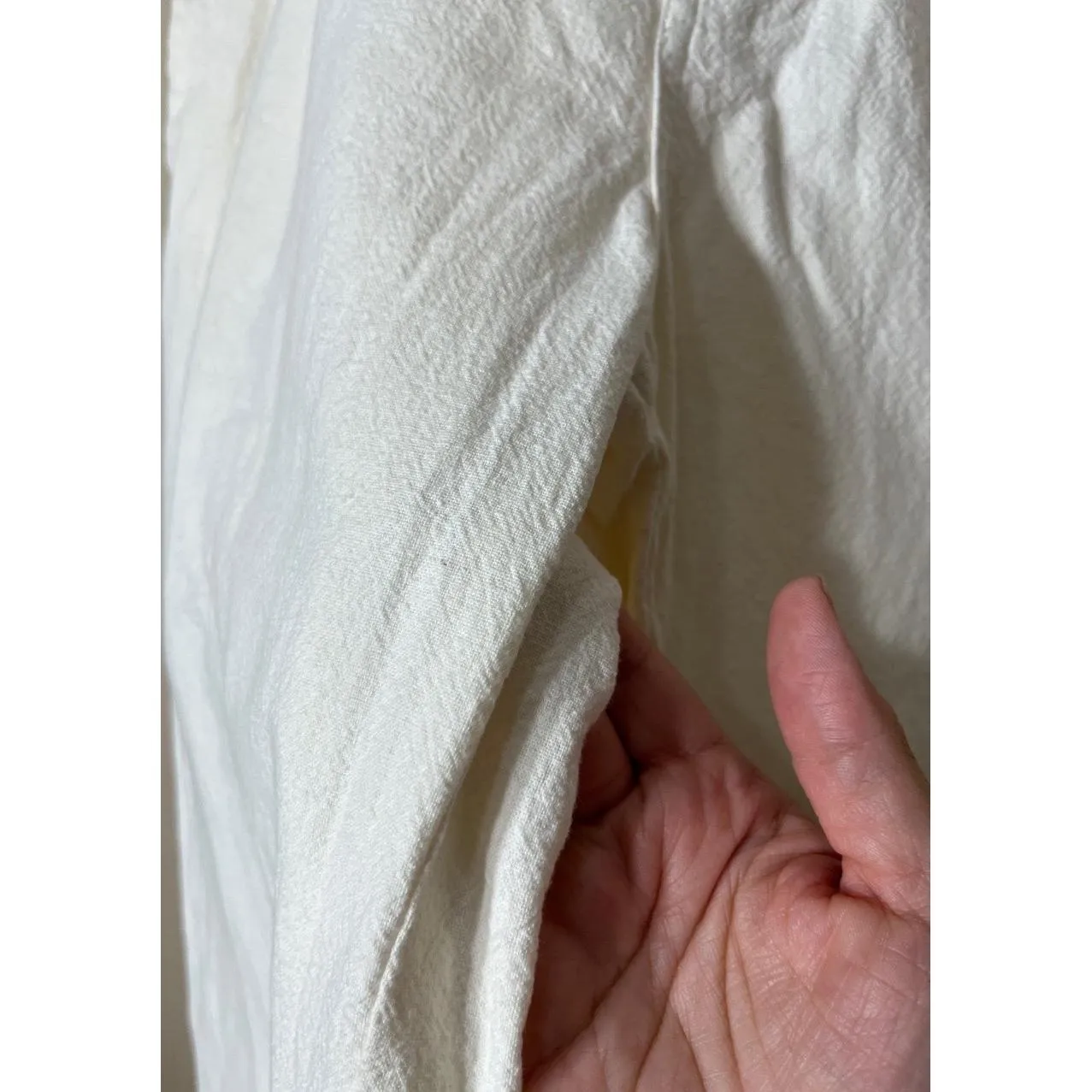 ONeill Pants Linen Blend Size 26 Cream‎ High Waist Casual Minimalist - Image 5