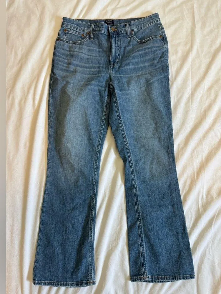 J. Crew Tall mid-rise flare crop jean in signature stretch 29T - Image 3