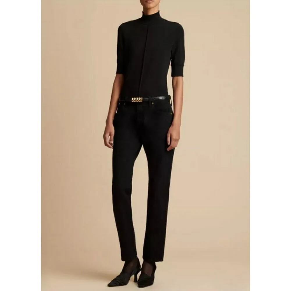 💕KHAITE💕 The Kyle Low Rise Straight Leg Jeans ~ Wilcox Faded Black 28 NWT - Image 5