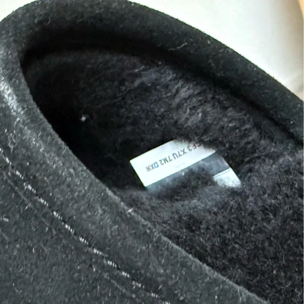 UGG women’s Black Suede Slippers size 8 - Image 3